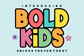 Bold Kids Font – Playful Display Typeface for Children's Designs