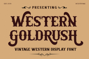Western Goldrush Font: Bold Vintage Typography for Designers